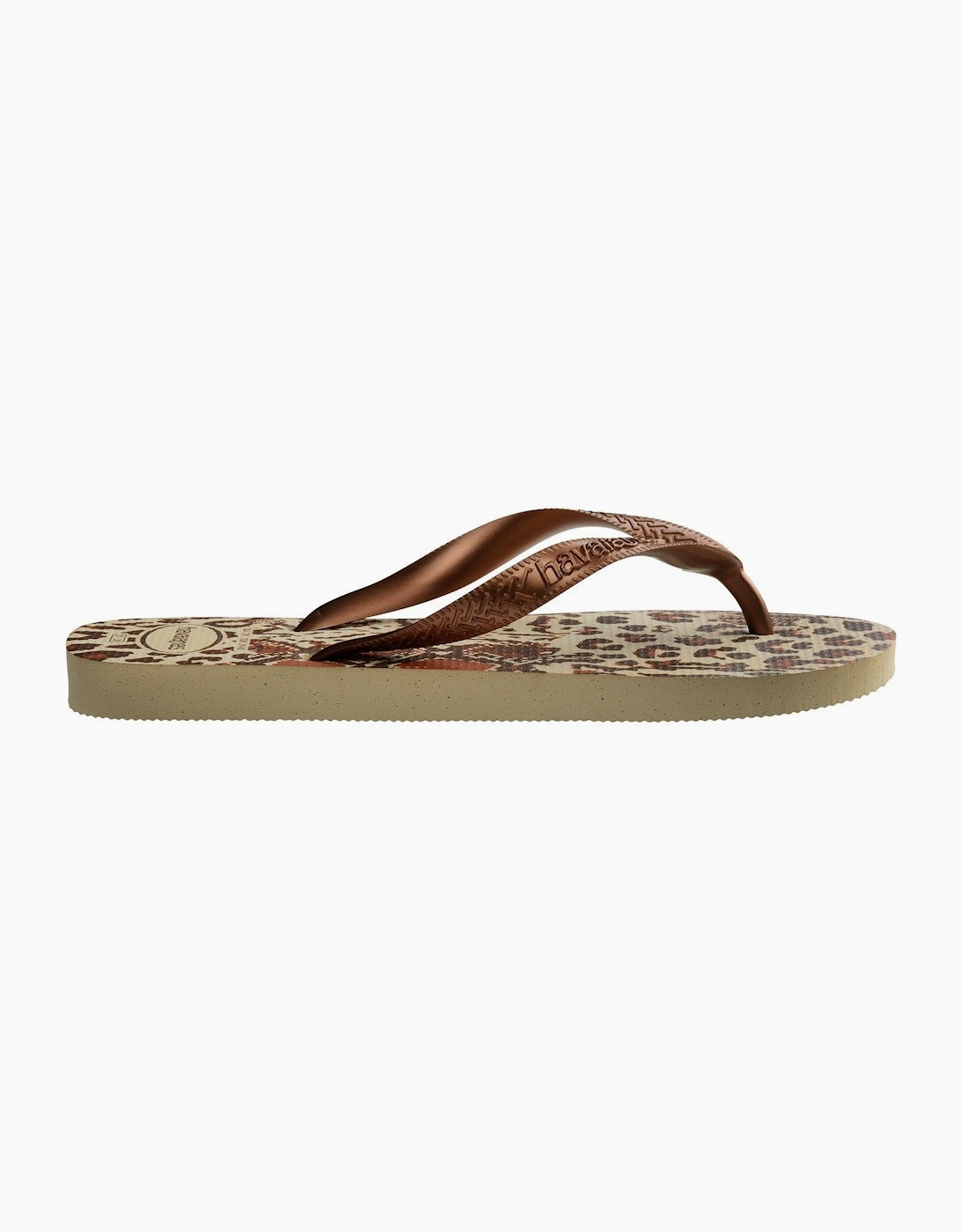 Leopard Patterned Flip Flops Sandals