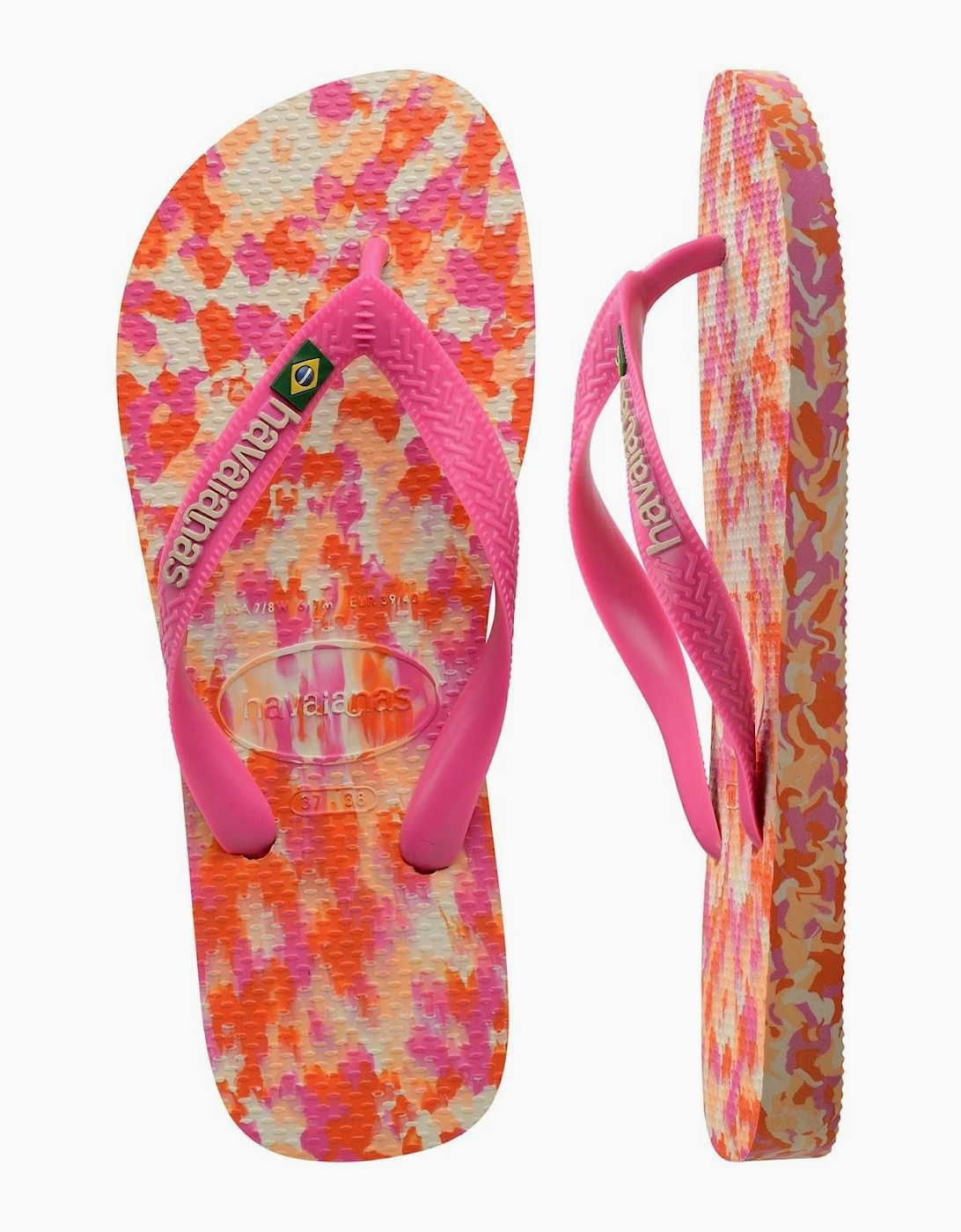 Hav. Brasil Tech Ii Navy Blue 33 34 Flip Flops Womens