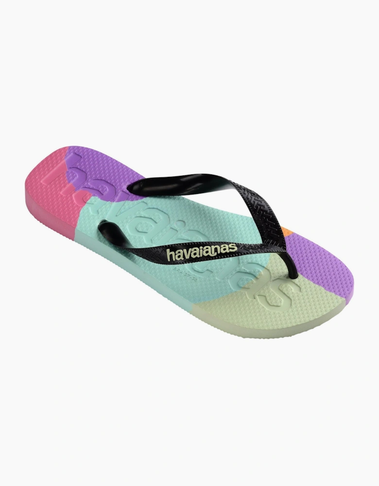 Top Logomania Black Flip Flops