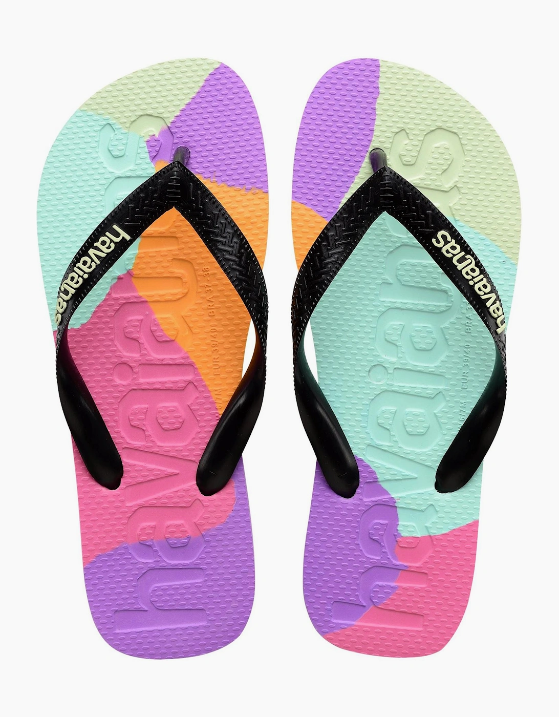 Top Logomania Black Flip Flops