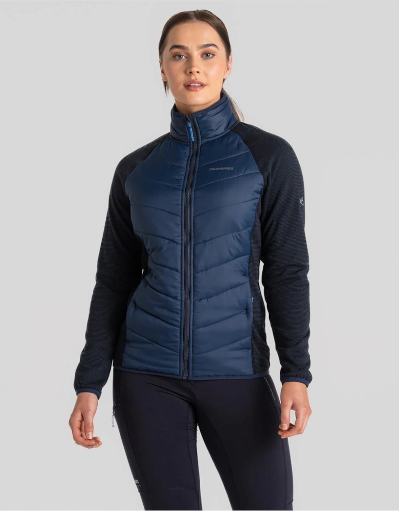Crmla Solid Patterned Zipped Pocket Hybrid Jacket