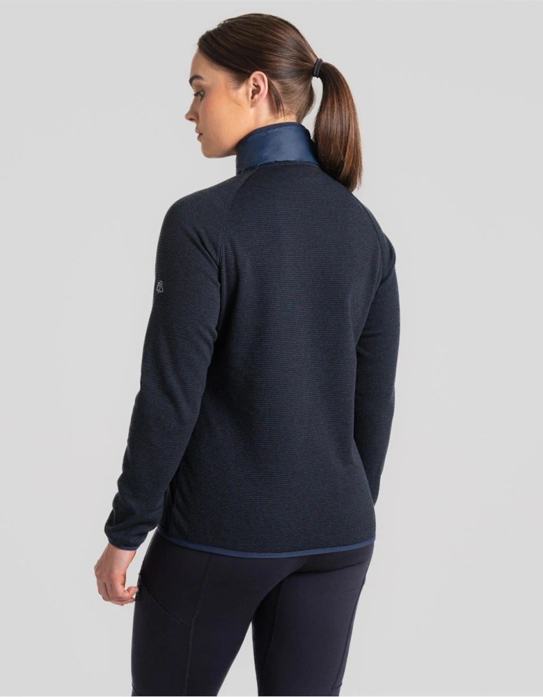 Crmla Solid Patterned Zipped Pocket Hybrid Jacket