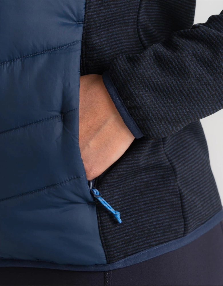 Crmla Solid Patterned Zipped Pocket Hybrid Jacket