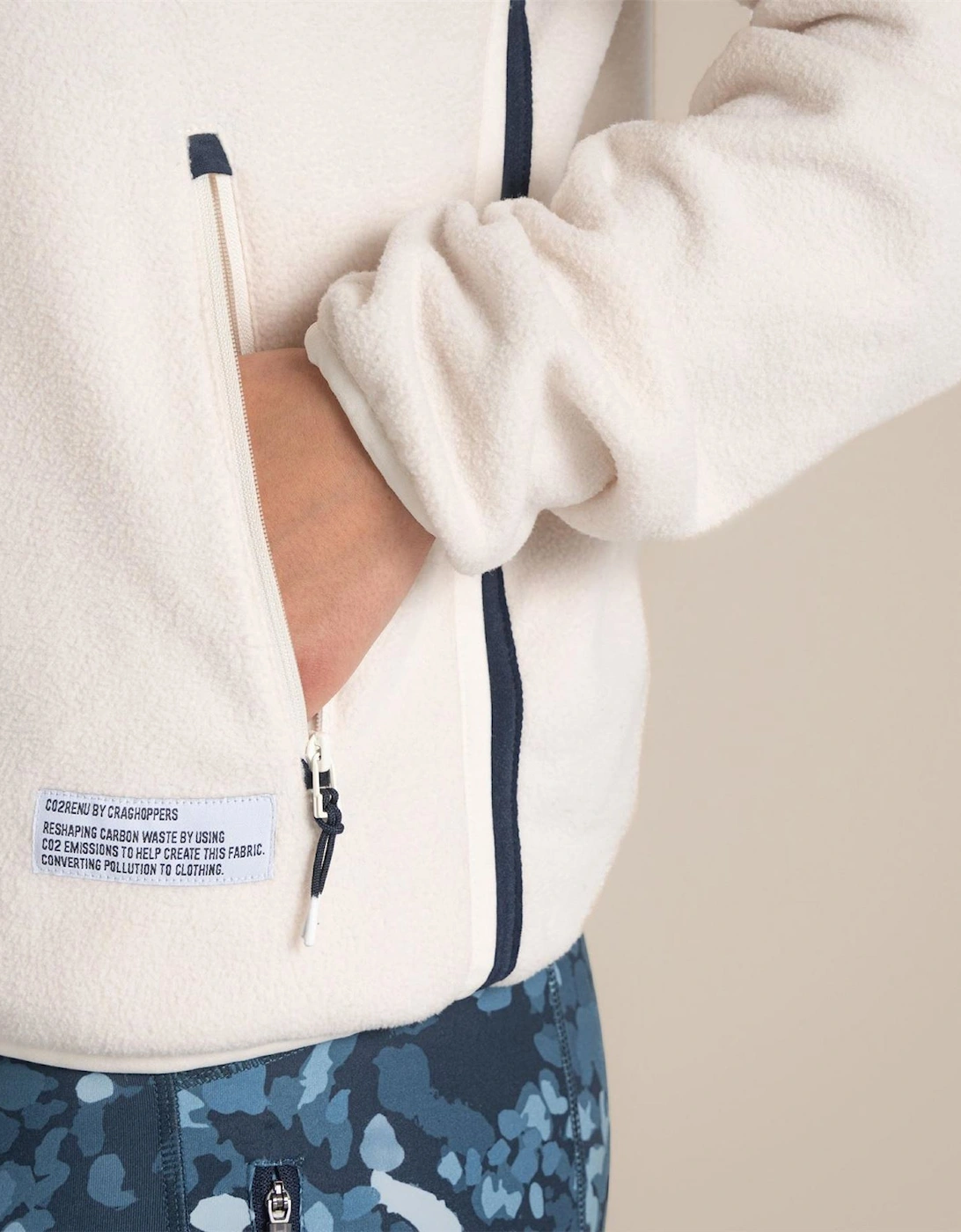 Zipped Pocket Funnel Neck Long Sleeve Sweatshirt
