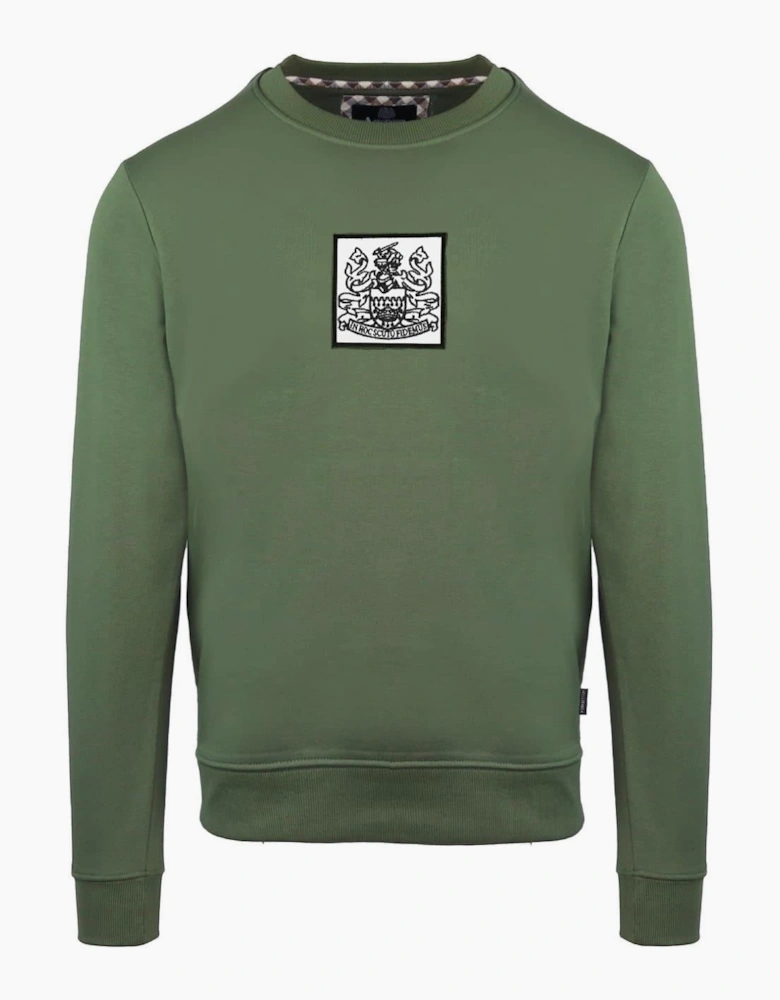 Crew Neck Ribbed Collar Long Sleeve Sweatshirt
