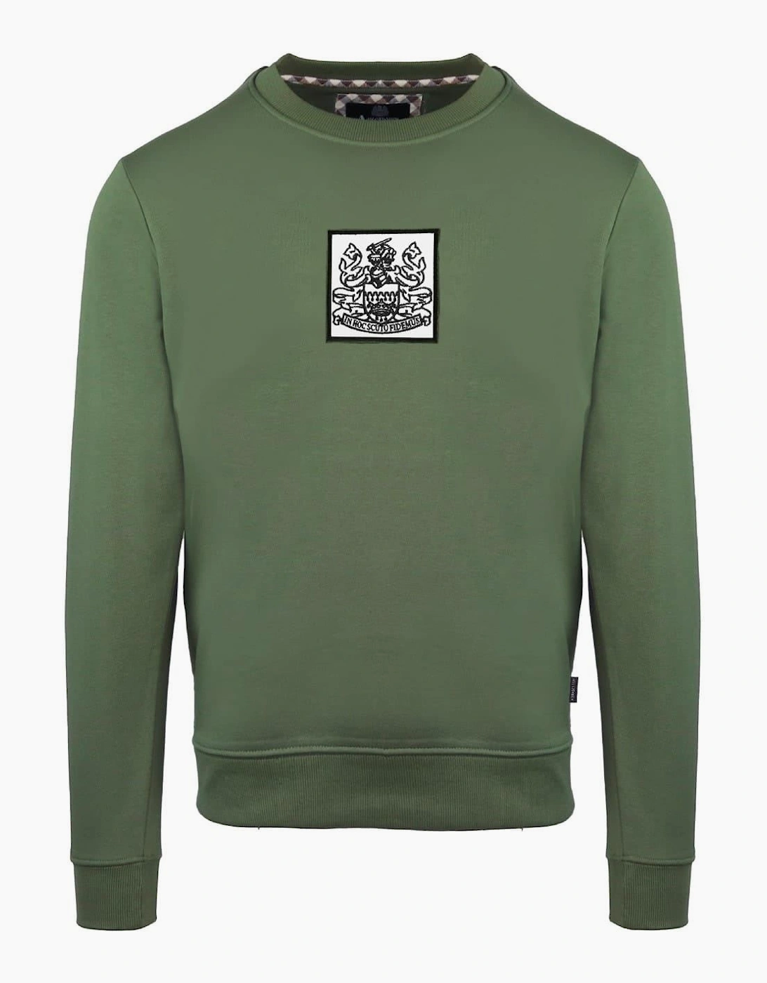 Crew Neck Ribbed Collar Long Sleeve Sweatshirt, 2 of 1