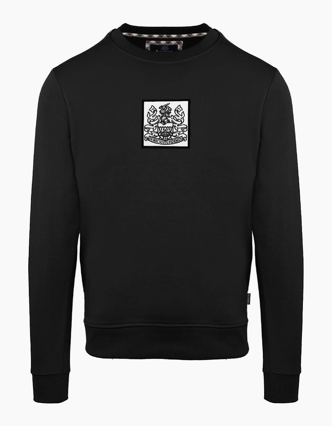 Crew Neck Ribbed Collar Long Sleeve Sweatshirt, 2 of 1