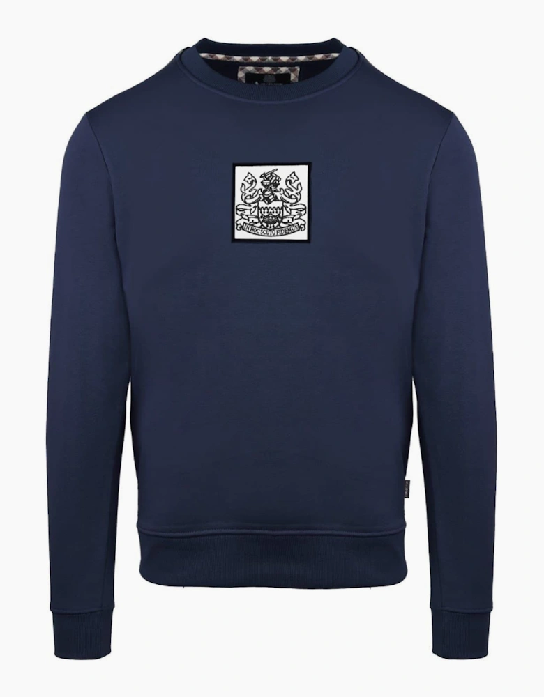 Crew Neck Ribbed Collar Long Sleeve Sweatshirt