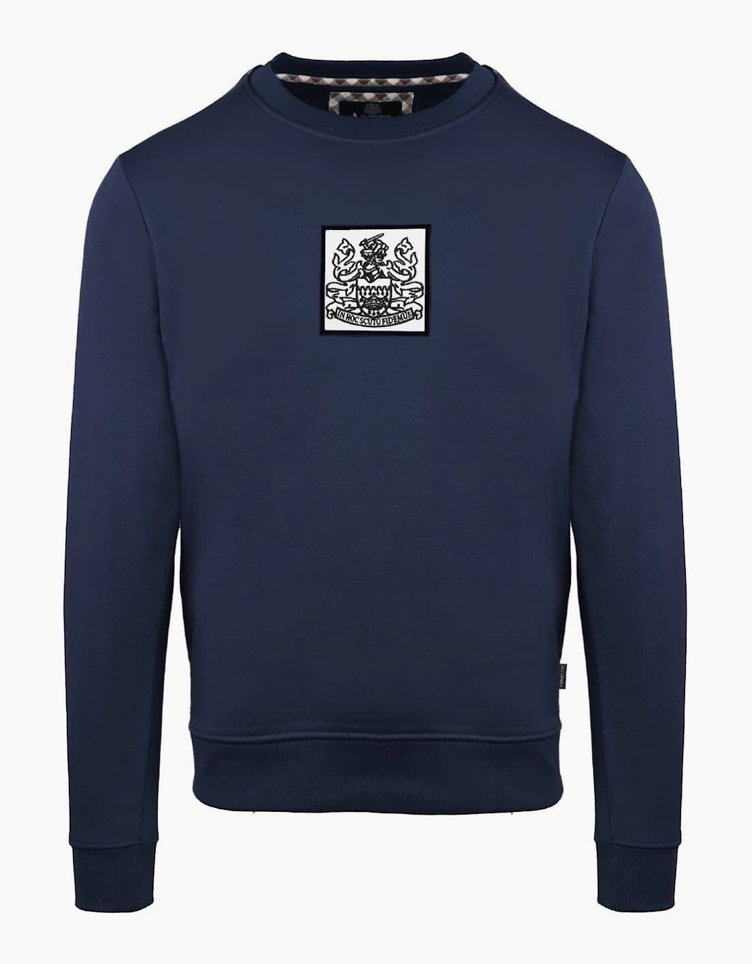 Crew Neck Ribbed Collar Long Sleeve Sweatshirt, 2 of 1