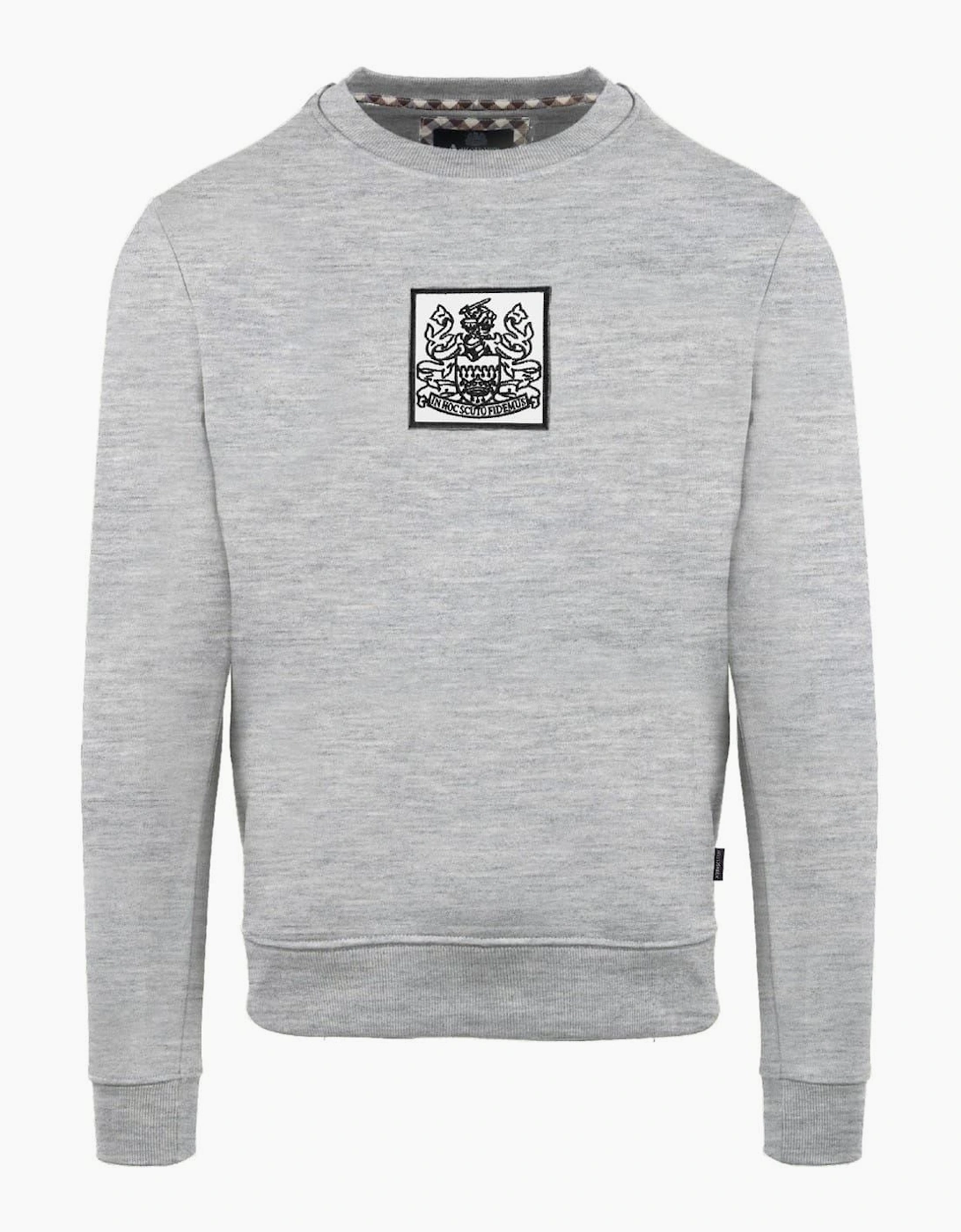 Crew Neck Ribbed Collar Long Sleeve Sweatshirt, 2 of 1
