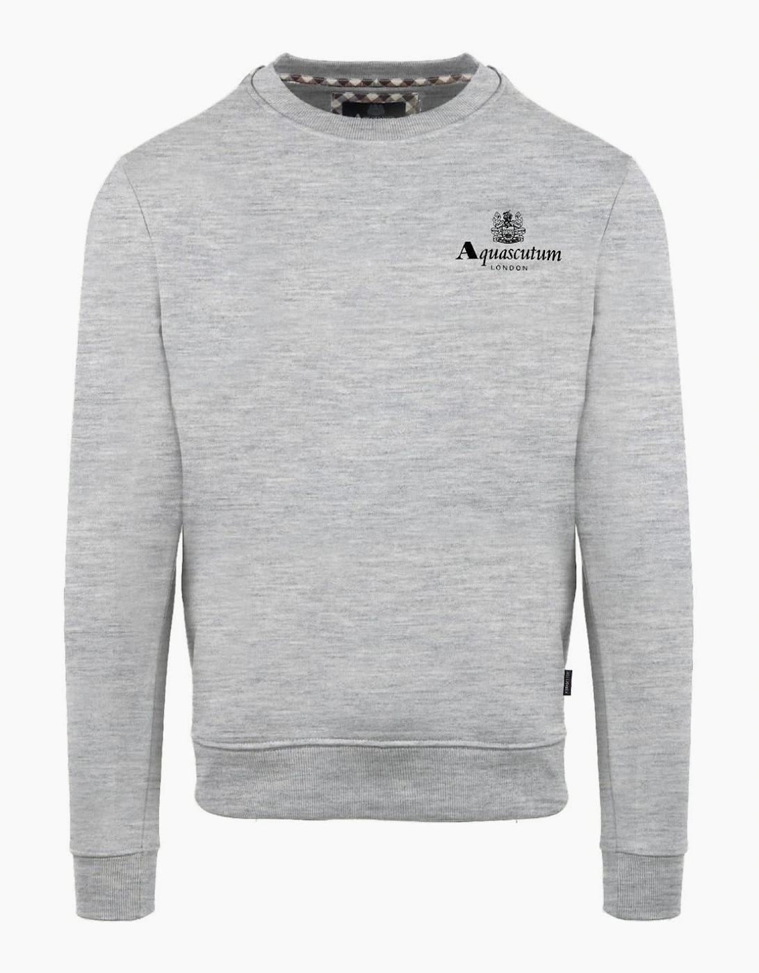 Crew Neck Ribbed Collar Long Sleeve Sweatshirt, 2 of 1
