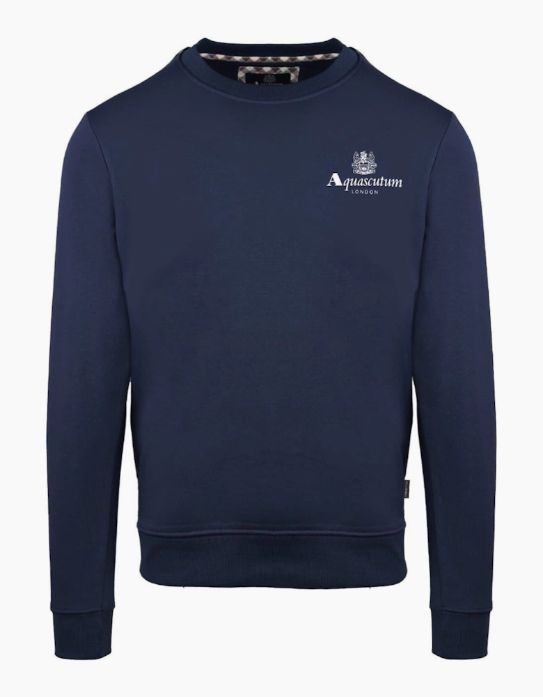 Crew Neck Ribbed Collar Long Sleeve Sweatshirt