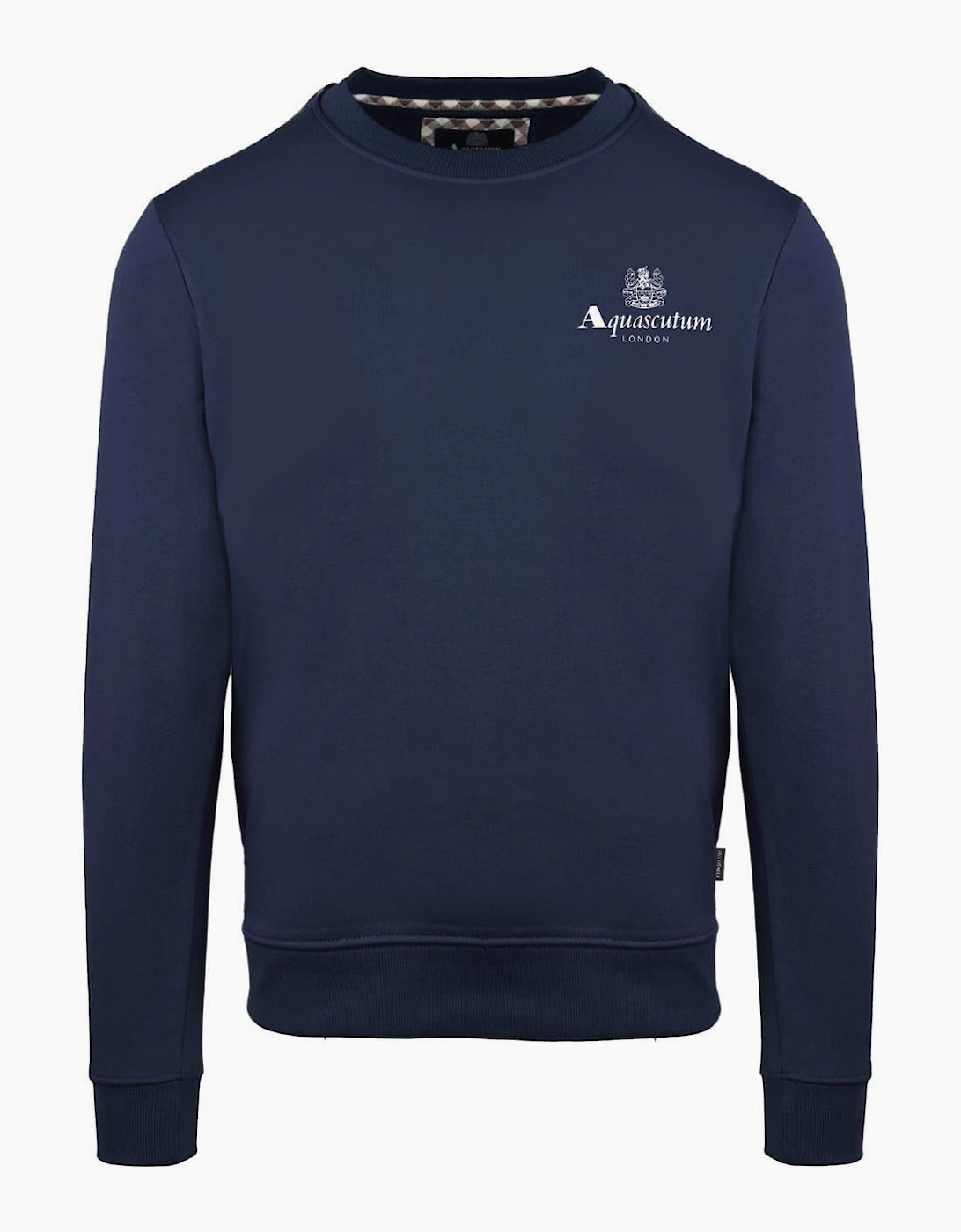 Crew Neck Ribbed Collar Long Sleeve Sweatshirt, 2 of 1