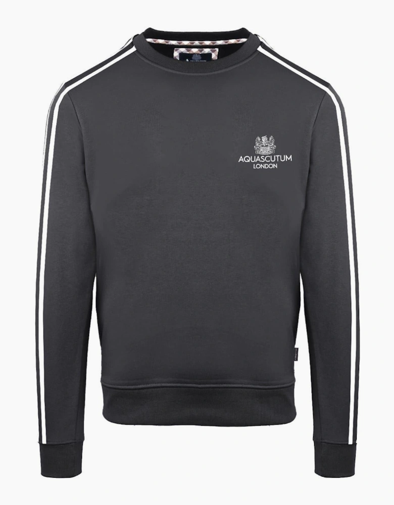Crew Neck Ribbed Collar Long Sleeve Sweatshirt