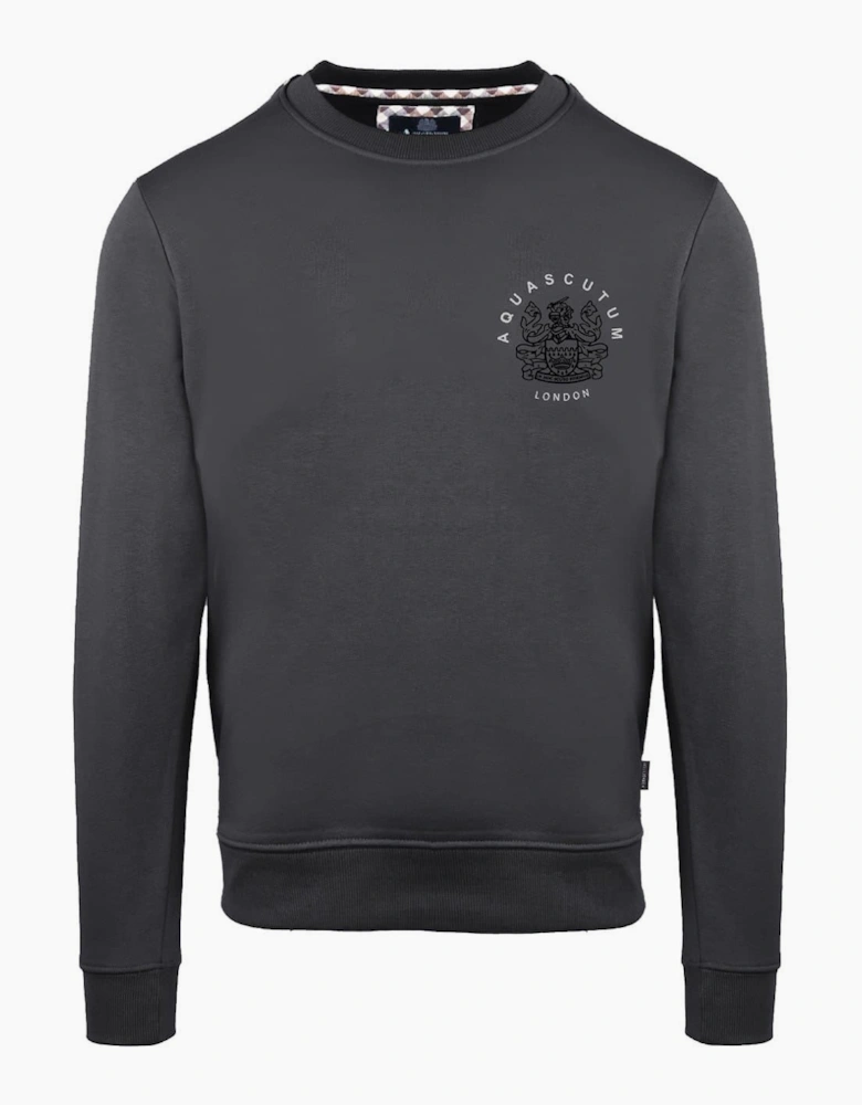Crew Neck Ribbed Collar Long Sleeve Sweatshirt