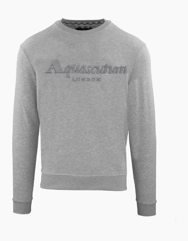 Embroidered Crew Neck Long Sleeve Sweatshirt