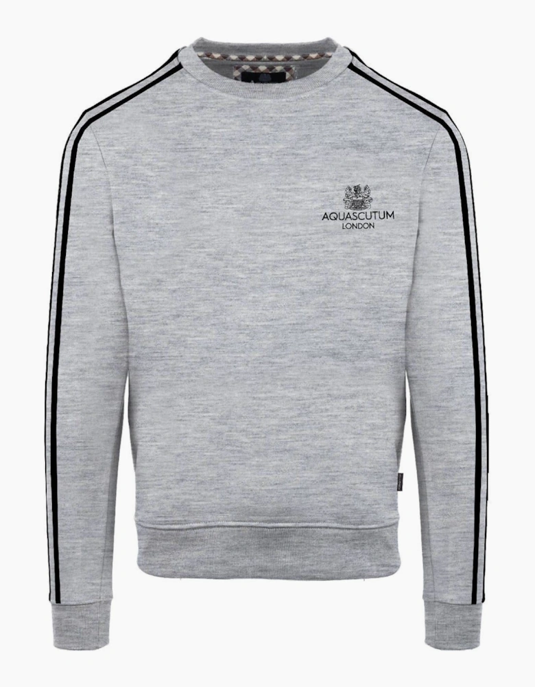 Crew Neck Ribbed Collar Long Sleeve Sweatshirt