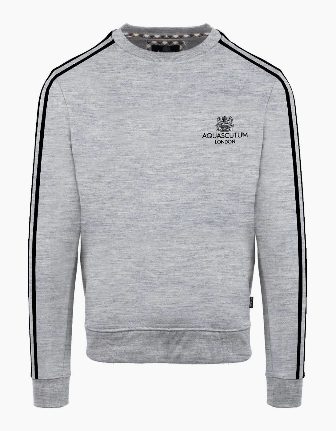 Crew Neck Ribbed Collar Long Sleeve Sweatshirt, 2 of 1