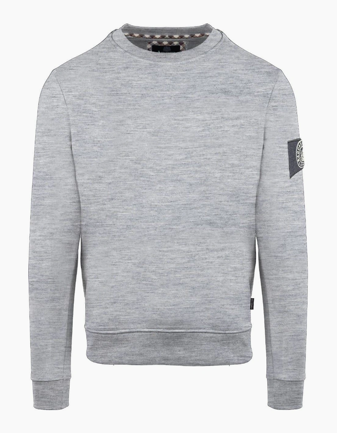 Crew Neck Ribbed Collar Long Sleeve Sweatshirt, 2 of 1