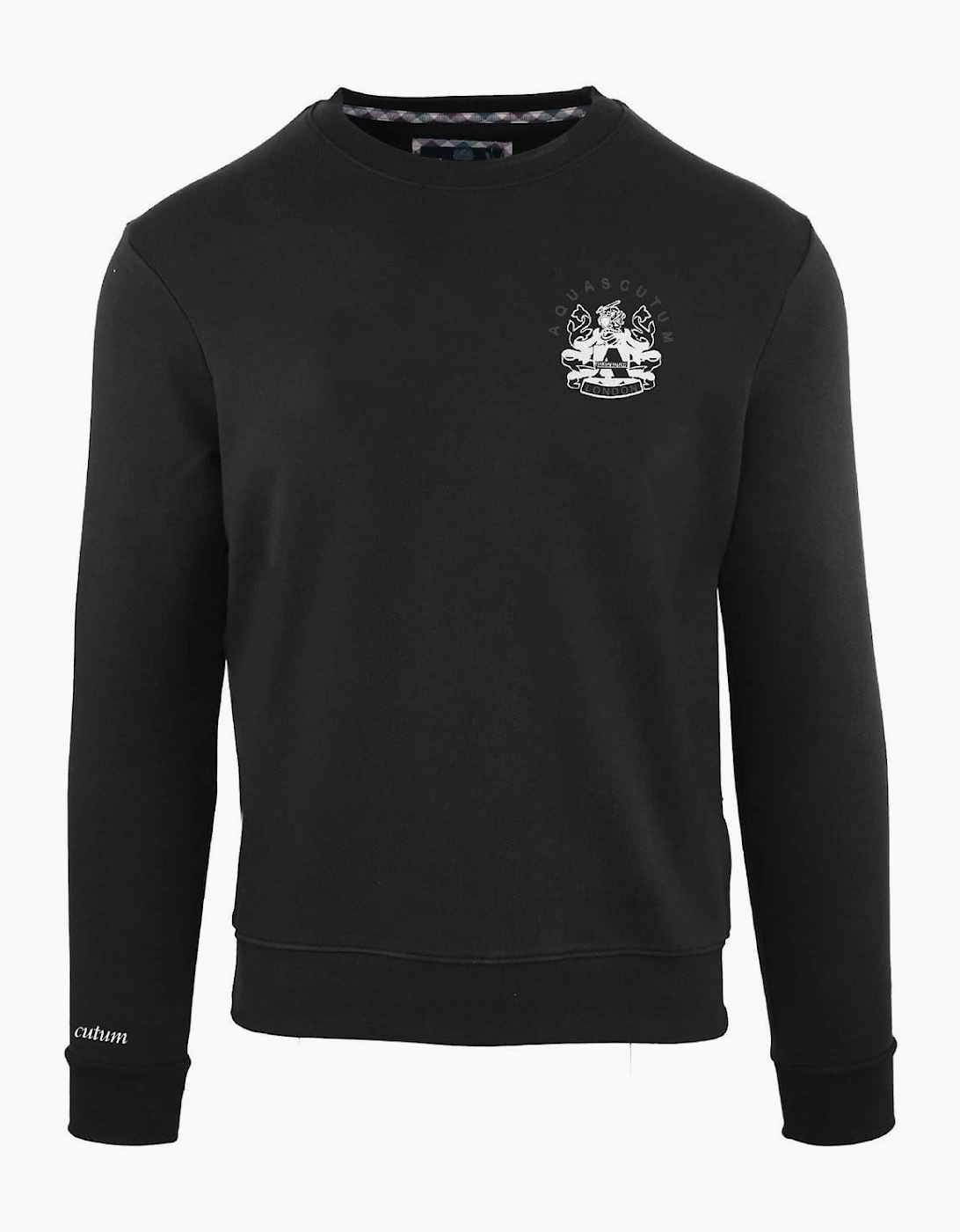 Embroidered Crew Neck Long Sleeve Sweatshirt