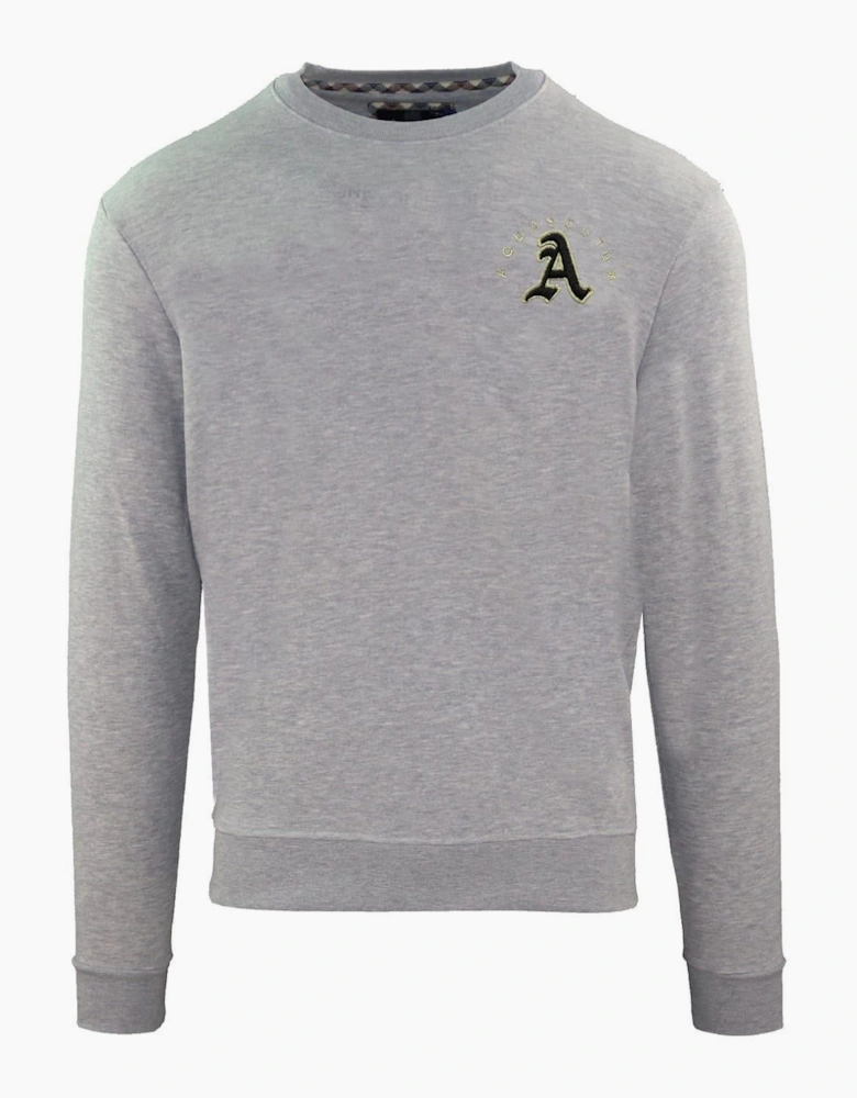 Embroidered Crew Neck Long Sleeve Sweatshirt