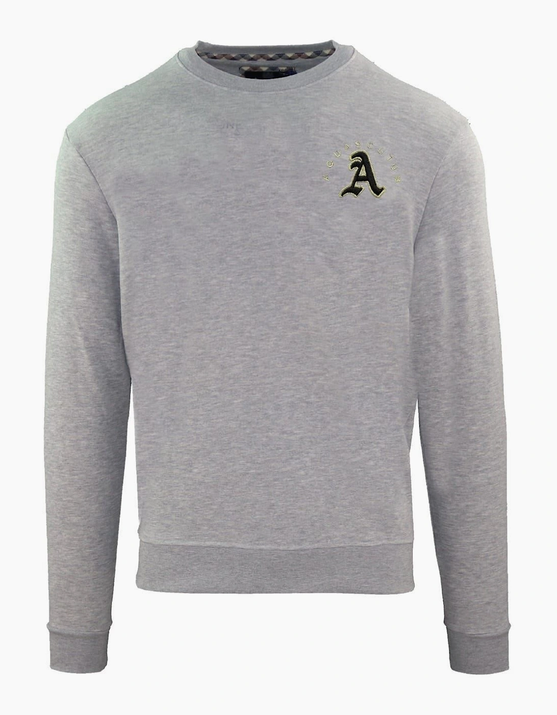 Embroidered Crew Neck Long Sleeve Sweatshirt