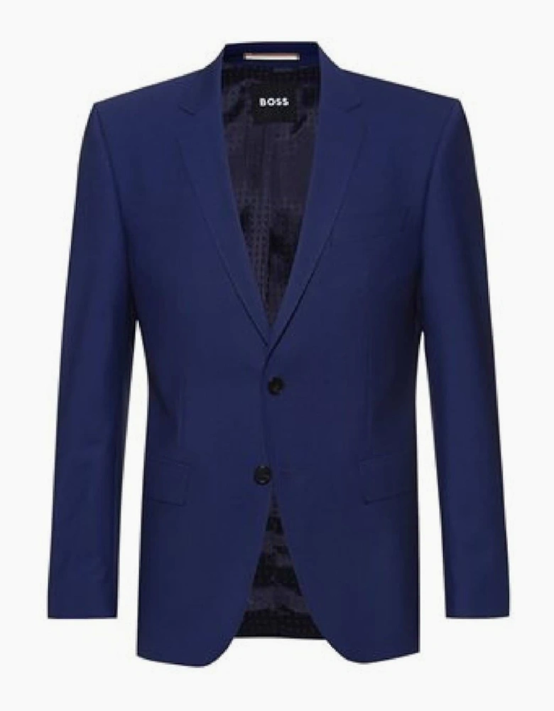 Solid Patterned Notch Collared Flap Pocket Suit Jacket