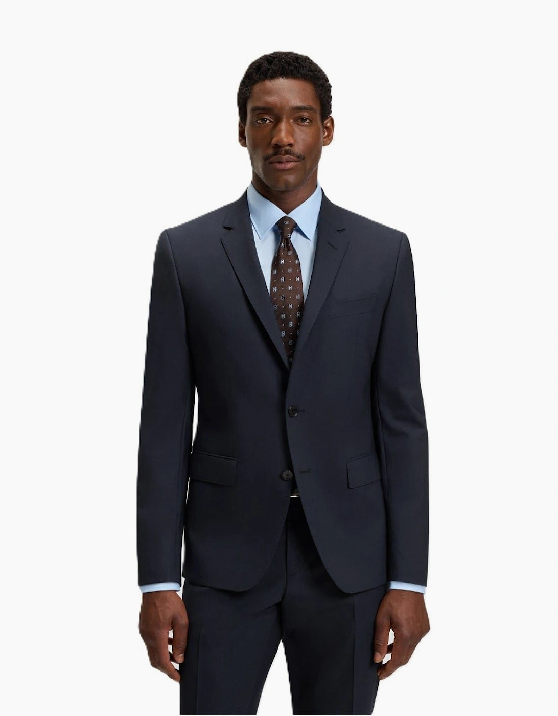 Solid Patterned Notch Collared Flap Pocket Suit Jacket, 5 of 4