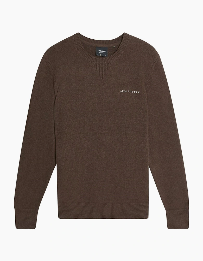 Crew Neck Ribbed Collar Long Sleeve Sweater