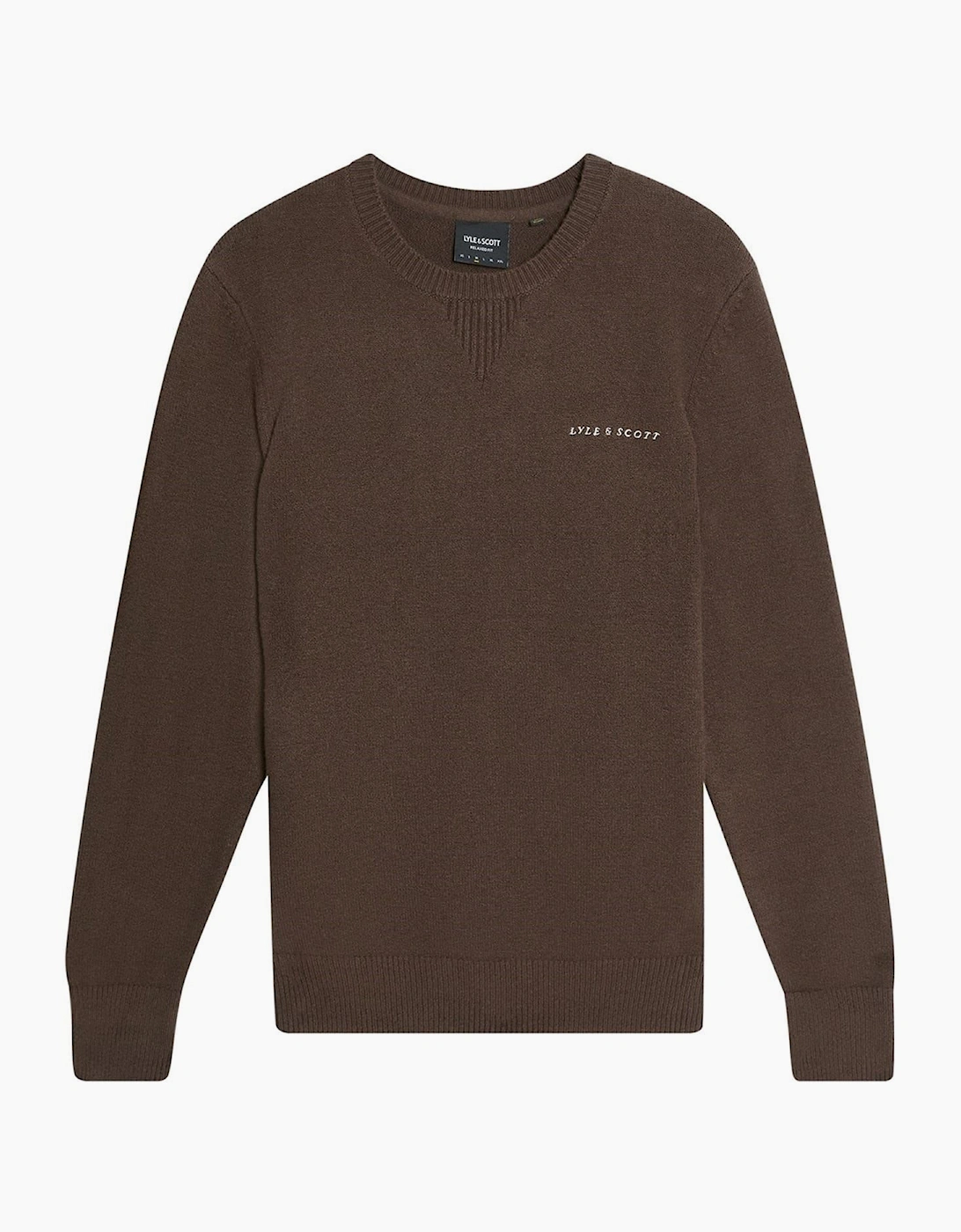 Crew Neck Ribbed Collar Long Sleeve Sweater, 6 of 5
