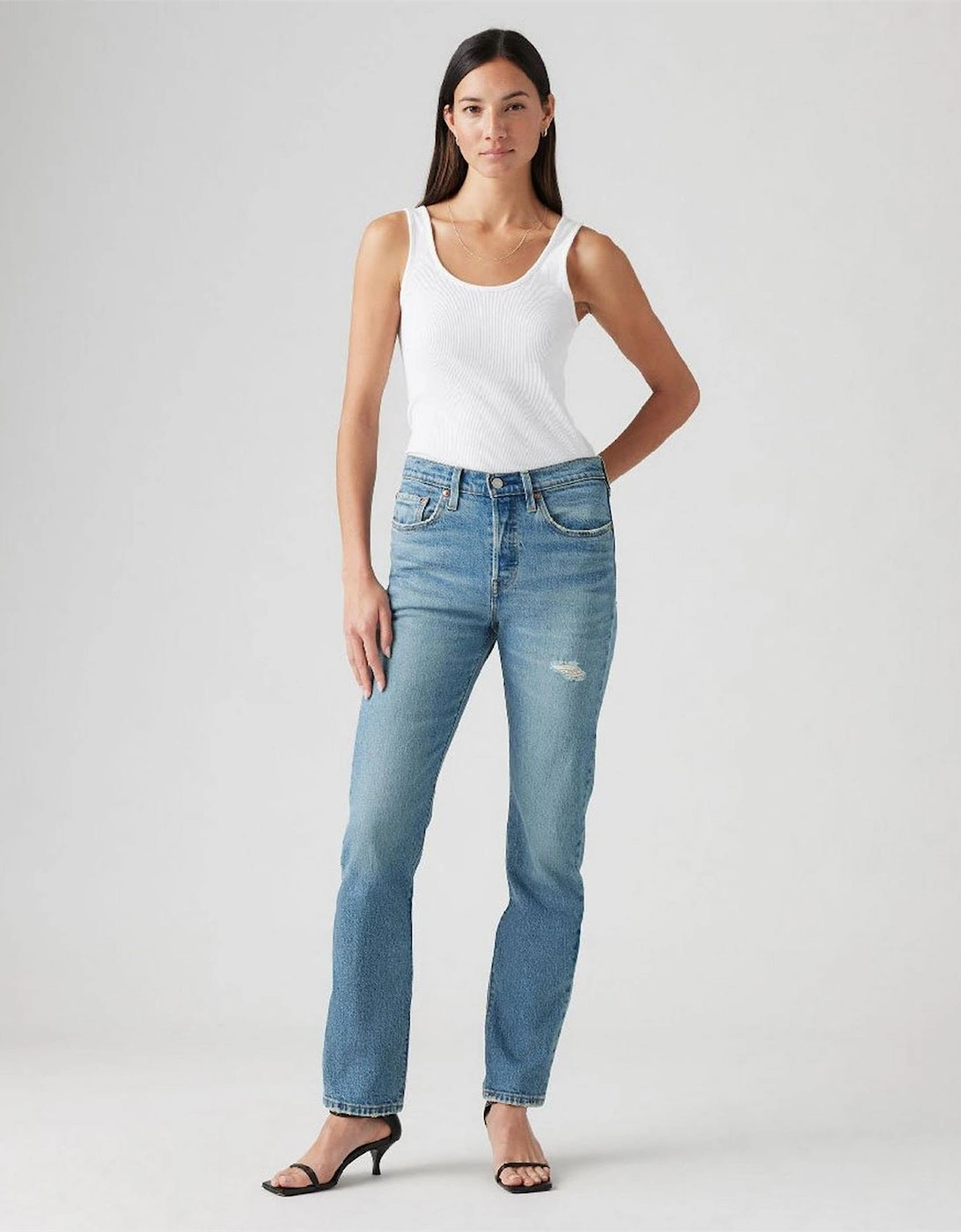 501 Straight Leg Five Pocket Jeans