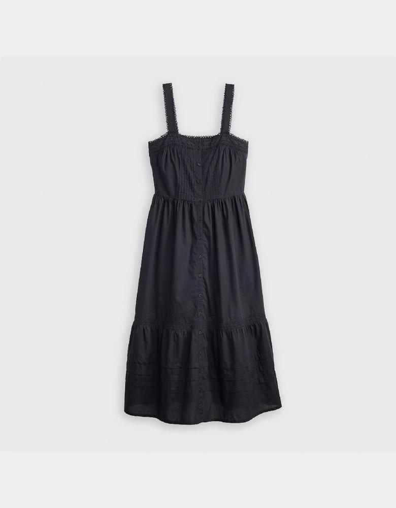Cici Square Neck Sleeveless Midi Dress