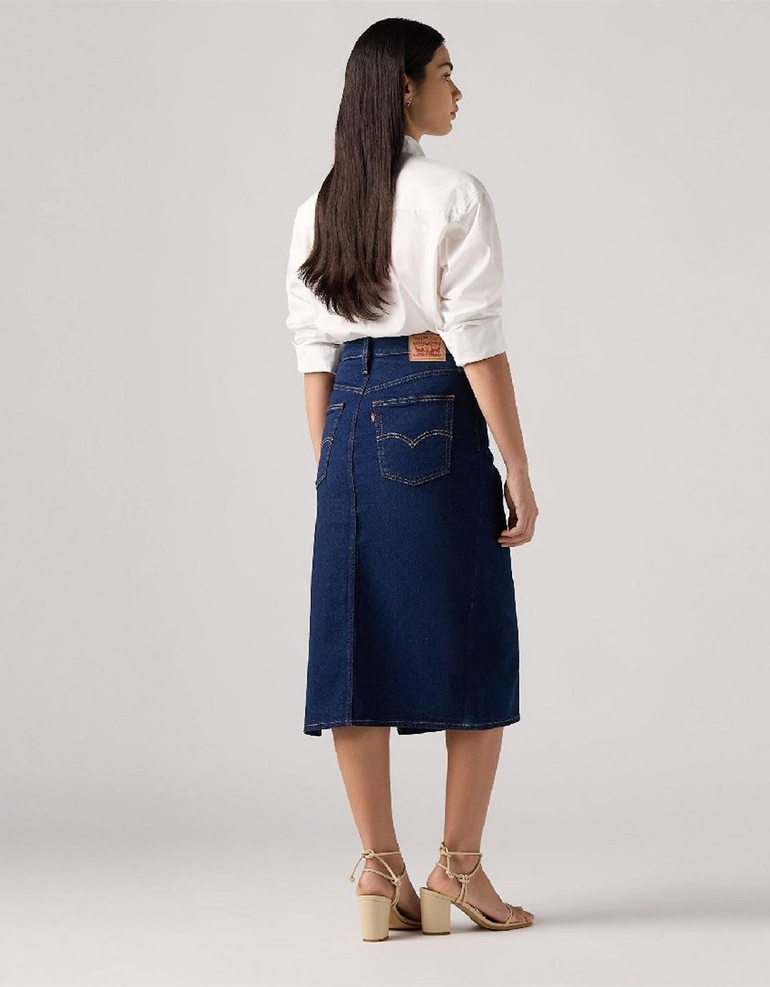 Solid Patterned Side Slit Skirt