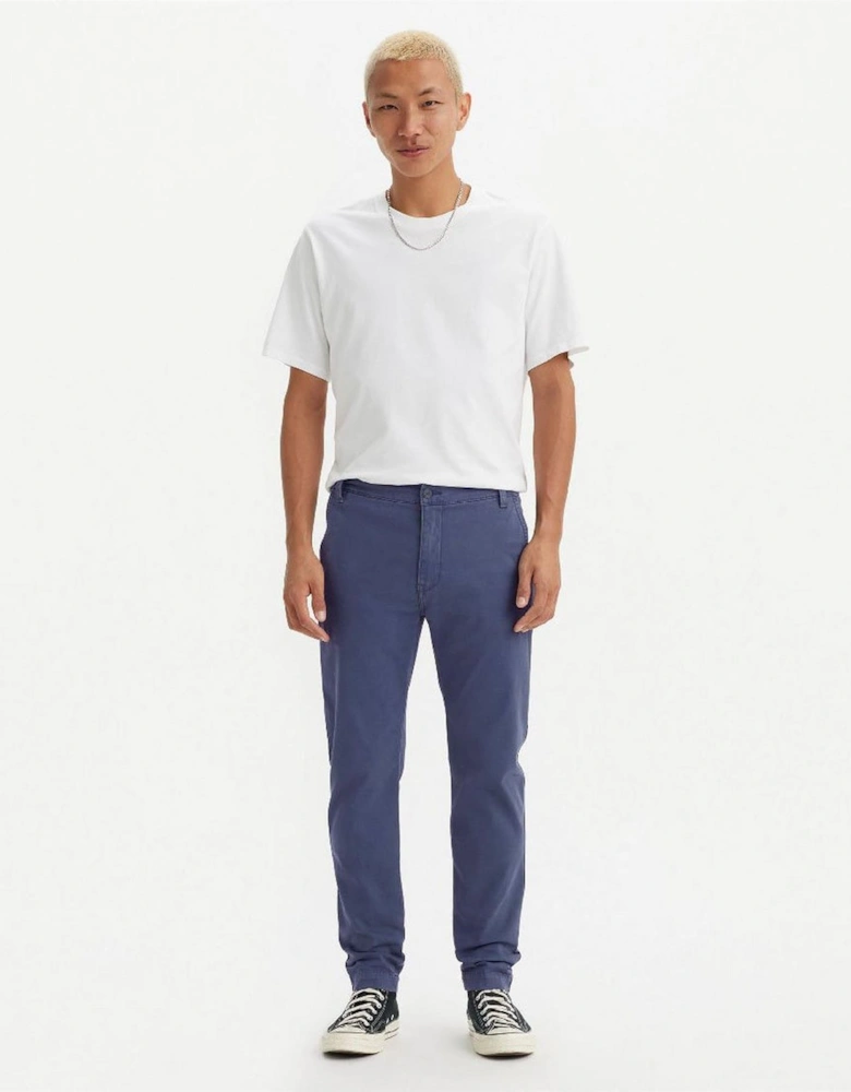 Solid Patterned Slim Chinos with Slant Pockets