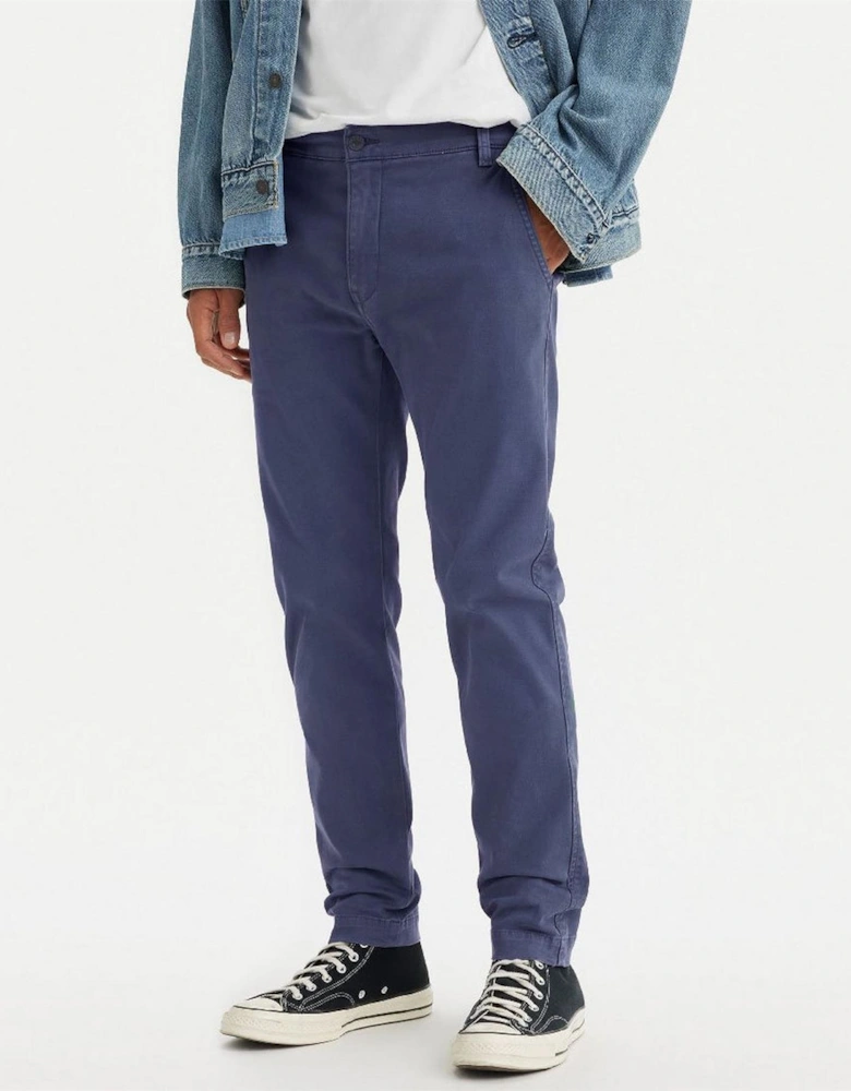 Solid Patterned Slim Chinos with Slant Pockets