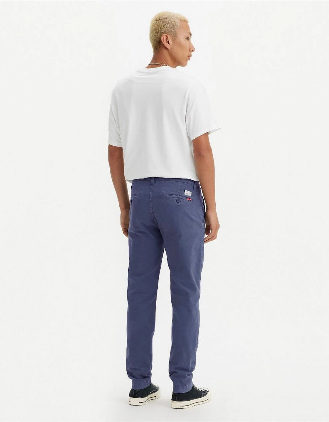 Solid Patterned Slim Chinos with Slant Pockets