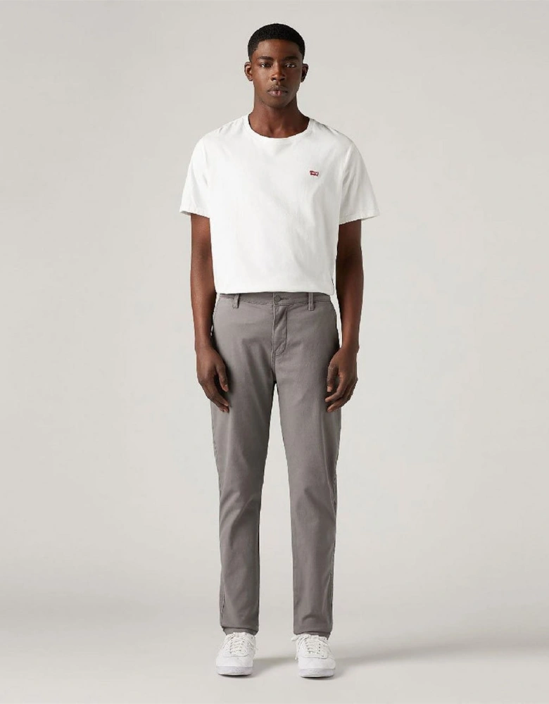 Solid Patterned Slim Chinos with Slant Pockets
