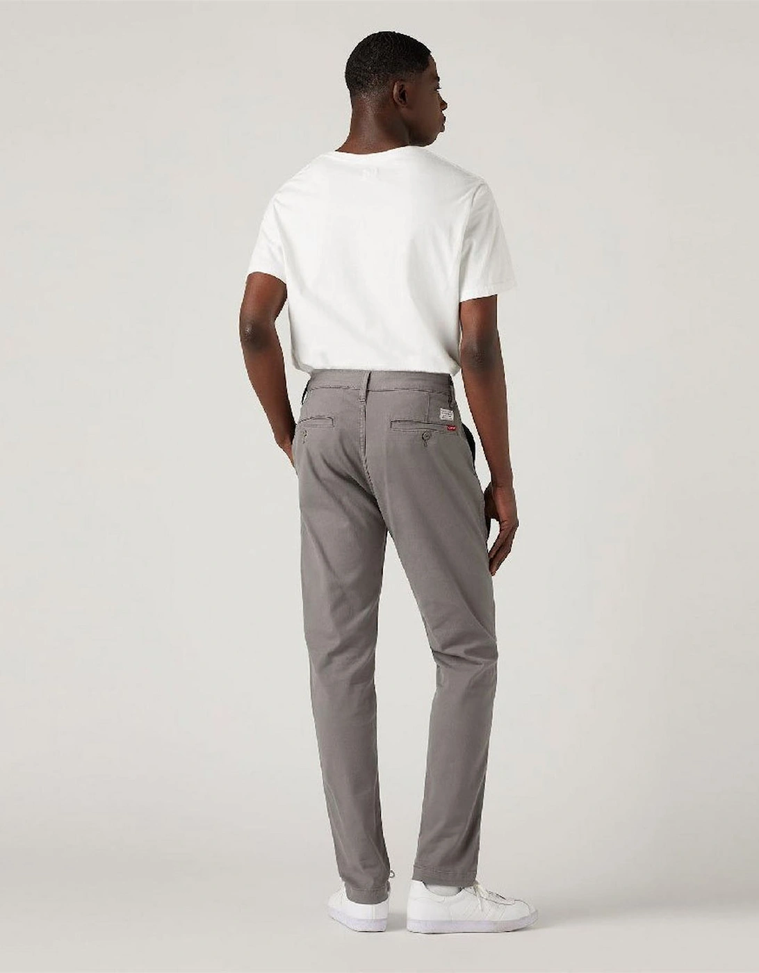Solid Patterned Slim Chinos with Slant Pockets