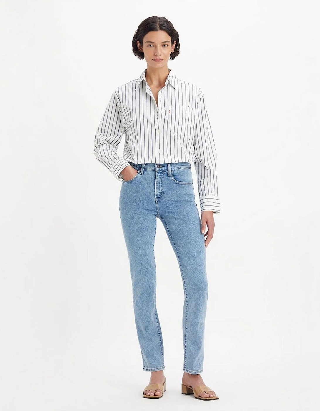 High Rise Straight Leg Jeans