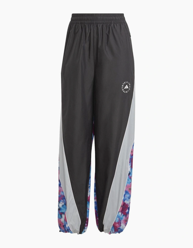 Color Block Patterned Wide Leg Track Pants