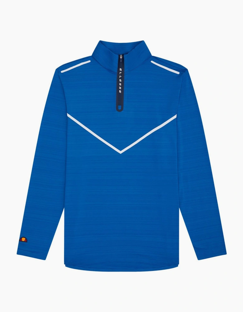 Zip Neck High Collar Long Sleeve Sweatshirt