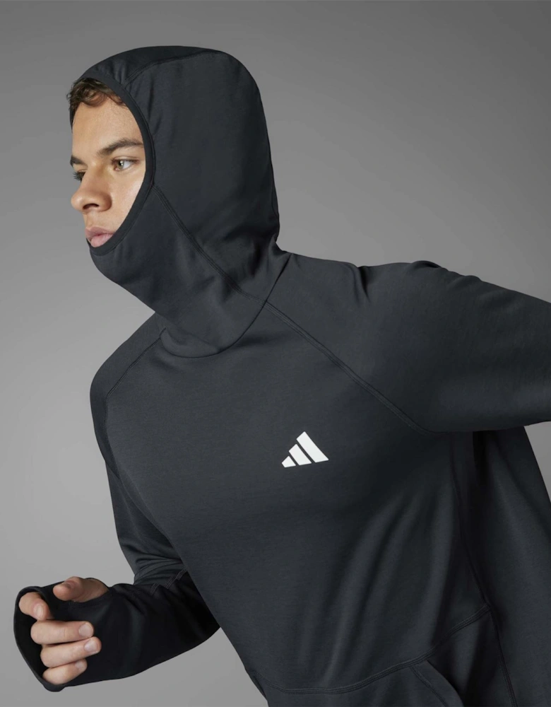 Hooded Neck Raglan Sleeve Sweatshirt