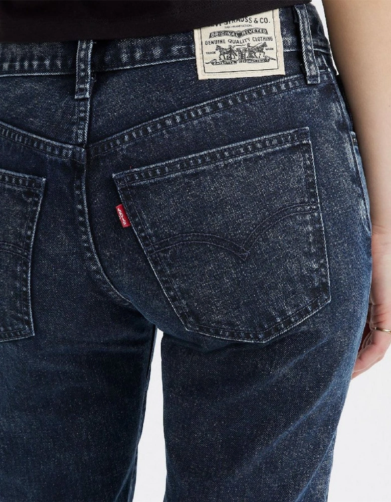 Mid Rise Straight Leg Jeans