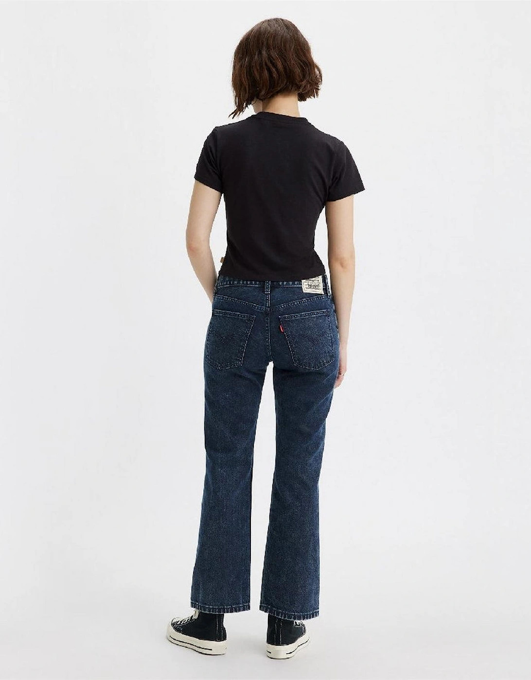 Mid Rise Straight Leg Jeans