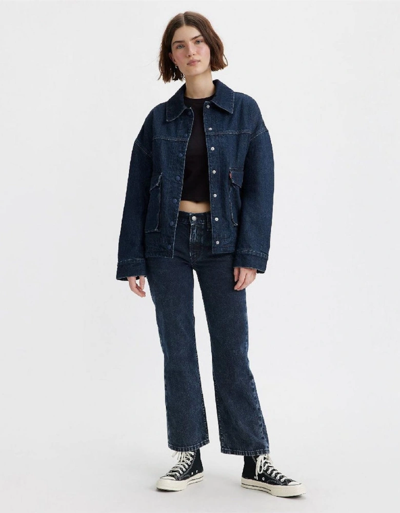 Mid Rise Straight Leg Jeans