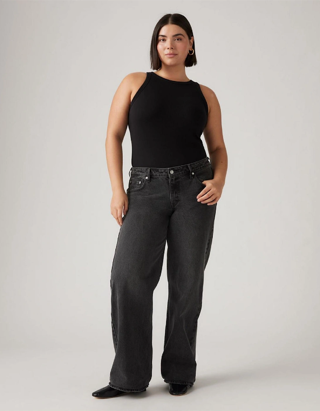 Low Rise Wide Leg Jeans