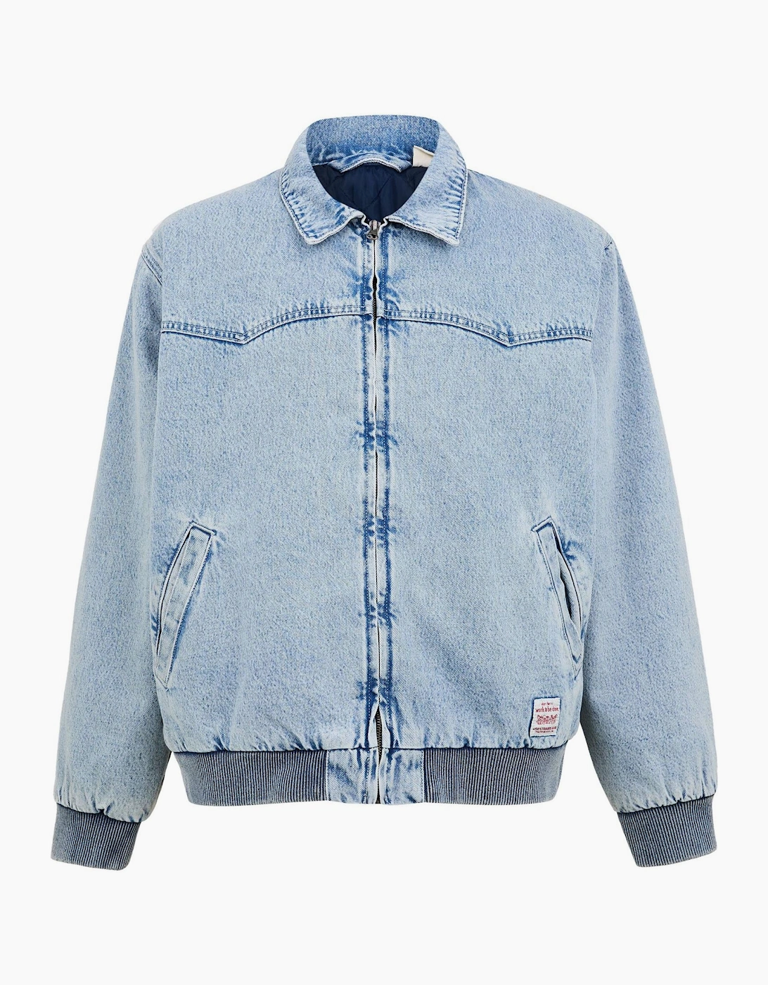 Stone Wash Ribbed Cuff Aviator Jacket