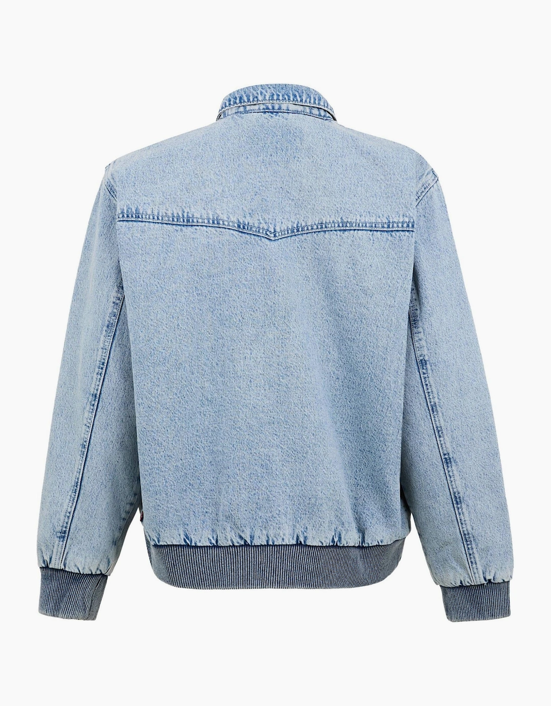 Stone Wash Ribbed Cuff Aviator Jacket