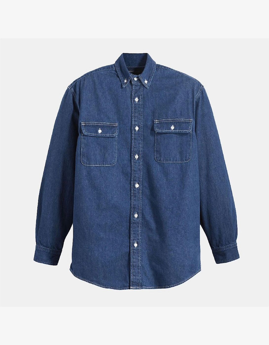 Levis Men's Lombard Indigo Levi's Classic Denim Shirt With Chest Pocket - Size S