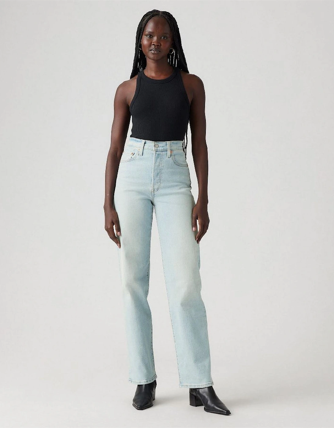 Ribcage High Rise Straight Leg Jeans
